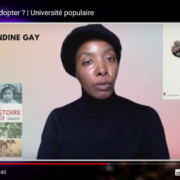 Capture d'écran de la vidéo : intervention d'Amandine Gay